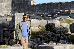 Christian Hayes at Ancient ruins in Turkey
