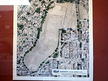 Aerial map of Pre-Incan temple 